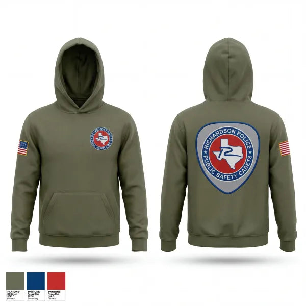 Hoodie, Richardson Police Cadets, Police, Teamtime, Team time, sublimation, custom sports apparel, team uniforms, spirit wear, spiritwear, sports uniforms, custom shirts, team store, custom team store, fundraiser sports, apparel fundraiser