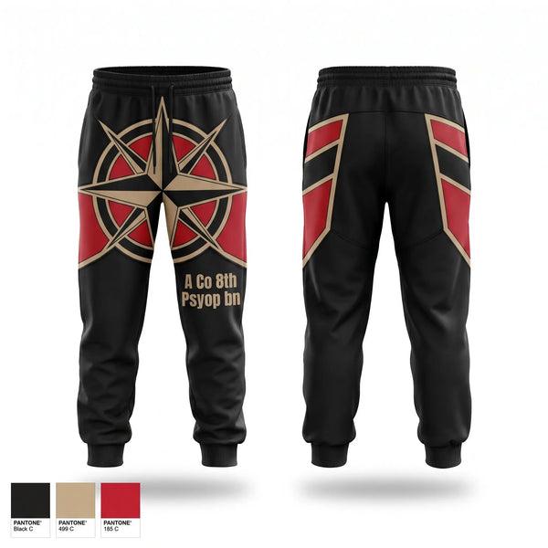 Sweatpants, A Co 8th Psyop bn, Army, Teamtime, Team time, sublimation, custom sports apparel, team uniforms, spirit wear, spiritwear, sports uniforms, custom shirts, team store, custom team store, fundraiser sports, apparel fundraiser