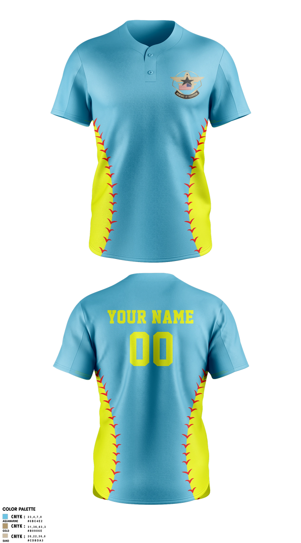 Two Button Softball Jersey, Aviators of Fastpitch, Softball, Teamtime, Team time, sublimation, custom sports apparel, team uniforms, spirit wear, spiritwear, sports uniforms, custom shirts, team store, custom team store, fundraiser sports, apparel fundraiser
