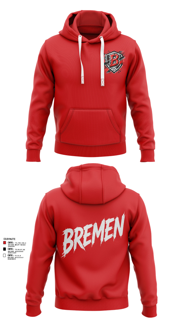 Hoodie, BREMEN HIGH SCHOOL, Men's Soccer, Teamtime, Team time, sublimation, custom sports apparel, team uniforms, spirit wear, spiritwear, sports uniforms, custom shirts, team store, custom team store, fundraiser sports, apparel fundraiser
