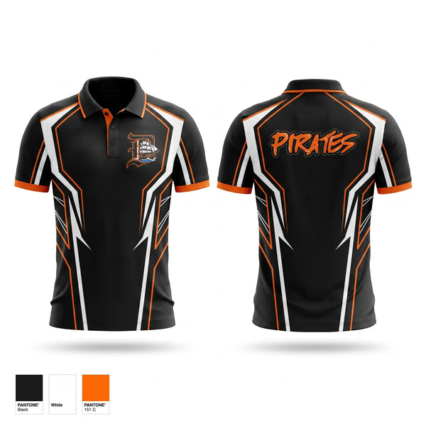 Short Sleeve Performance Polo, A.C. DAVIS PIRATES, , Teamtime, Team time, sublimation, custom sports apparel, team uniforms, spirit wear, spiritwear, sports uniforms, custom shirts, team store, custom team store, fundraiser sports, apparel fundraiser