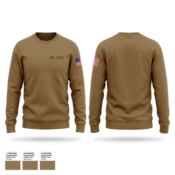 Crew Neck Sweatshirt, 891 MSFS, Air Force, Teamtime, Team time, sublimation, custom sports apparel, team uniforms, spirit wear, spiritwear, sports uniforms, custom shirts, team store, custom team store, fundraiser sports, apparel fundraiser