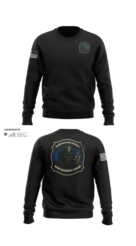 Crew Neck Sweatshirt, District 3 Fast, Fire Department, Teamtime, Team time, sublimation, custom sports apparel, team uniforms, spirit wear, spiritwear, sports uniforms, custom shirts, team store, custom team store, fundraiser sports, apparel fundraiser