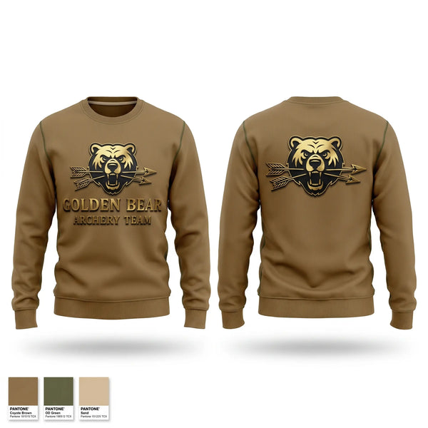 Crew Neck Sweatshirt, Golden bear archery, Baseball, Teamtime, Team time, sublimation, custom sports apparel, team uniforms, spirit wear, spiritwear, sports uniforms, custom shirts, team store, custom team store, fundraiser sports, apparel fundraiser