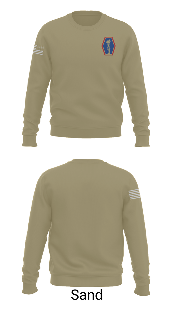 Crew Neck Sweatshirt, 100th BN 442nd IN, , Teamtime, Team time, sublimation, custom sports apparel, team uniforms, spirit wear, spiritwear, sports uniforms, custom shirts, team store, custom team store, fundraiser sports, apparel fundraiser