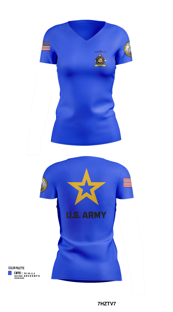 Womens Short Sleeve Vneck Shirt, University of Toledo Army Marksmanship Unit, Army, Teamtime, Team time, sublimation, custom sports apparel, team uniforms, spirit wear, spiritwear, sports uniforms, custom shirts, team store, custom team store, fundraiser sports, apparel fundraiser