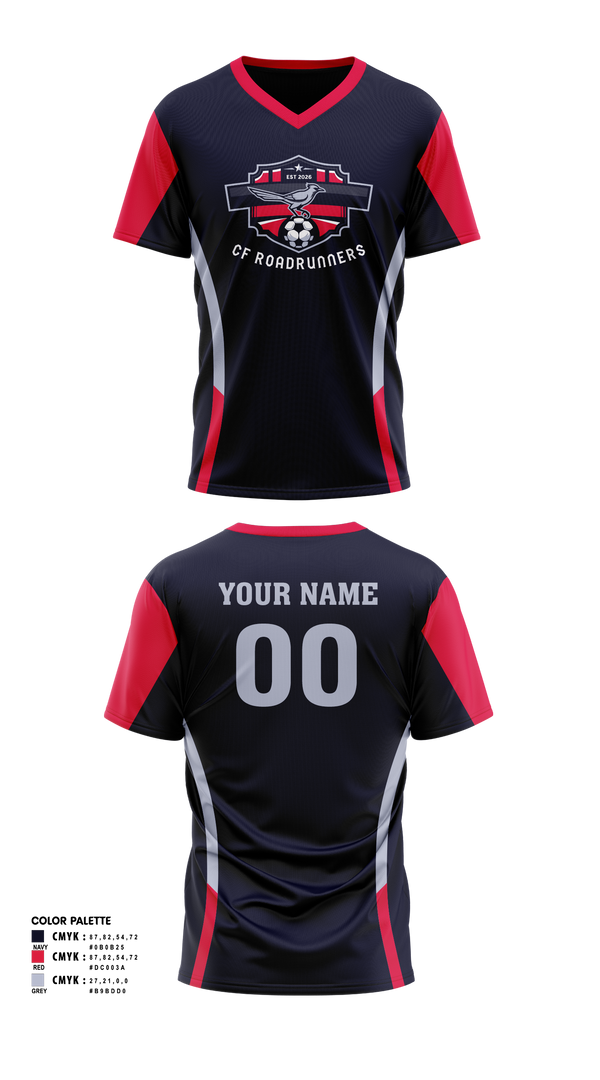 Mens Soccer Jersey, CF Roadrunners, Men's Soccer, Teamtime, Team time, sublimation, custom sports apparel, team uniforms, spirit wear, spiritwear, sports uniforms, custom shirts, team store, custom team store, fundraiser sports, apparel fundraiser