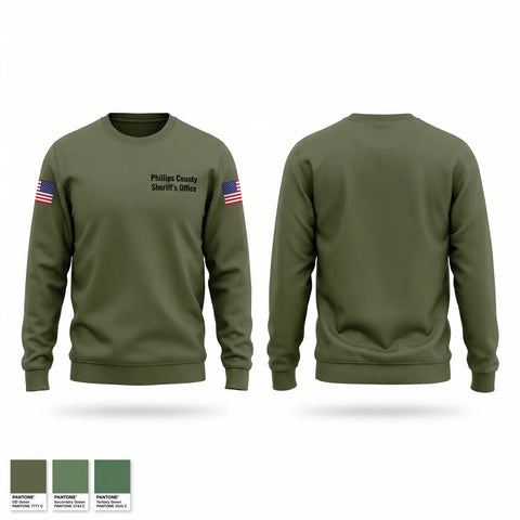 Crew Neck Sweatshirt, Phillips County Sheriff's Office, Police, Teamtime, Team time, sublimation, custom sports apparel, team uniforms, spirit wear, spiritwear, sports uniforms, custom shirts, team store, custom team store, fundraiser sports, apparel fundraiser