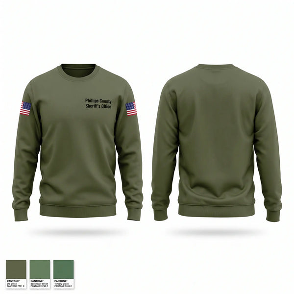 Crew Neck Sweatshirt, Phillips County Sheriff's Office, Police, Teamtime, Team time, sublimation, custom sports apparel, team uniforms, spirit wear, spiritwear, sports uniforms, custom shirts, team store, custom team store, fundraiser sports, apparel fundraiser
