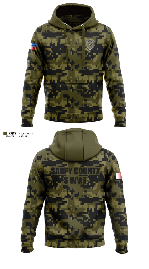 Hoodie, Sarpy County SWAT, Police, Teamtime, Team time, sublimation, custom sports apparel, team uniforms, spirit wear, spiritwear, sports uniforms, custom shirts, team store, custom team store, fundraiser sports, apparel fundraiser