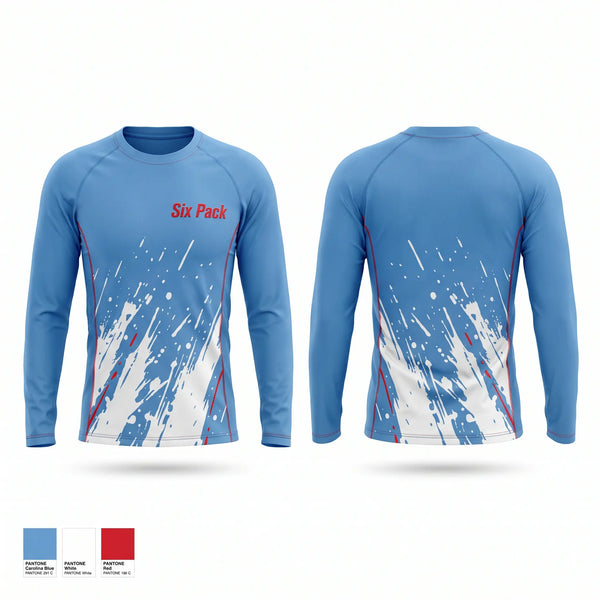 Long Sleeve Performance Shirt, Six Pack, Men's Lacrosse, Teamtime, Team time, sublimation, custom sports apparel, team uniforms, spirit wear, spiritwear, sports uniforms, custom shirts, team store, custom team store, fundraiser sports, apparel fundraiser