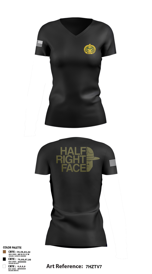 Womens Short Sleeve Vneck Shirt, C Co 2/397th, Army, Teamtime, Team time, sublimation, custom sports apparel, team uniforms, spirit wear, spiritwear, sports uniforms, custom shirts, team store, custom team store, fundraiser sports, apparel fundraiser