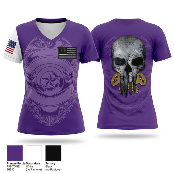 Womens Short Sleeve Vneck Shirt, Rosebud detention center, Police, Teamtime, Team time, sublimation, custom sports apparel, team uniforms, spirit wear, spiritwear, sports uniforms, custom shirts, team store, custom team store, fundraiser sports, apparel fundraiser