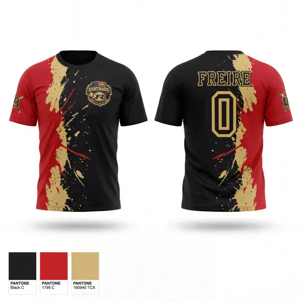 Short Sleeve Performance Shirt, Dirtbags, Baseball, Teamtime, Team time, sublimation, custom sports apparel, team uniforms, spirit wear, spiritwear, sports uniforms, custom shirts, team store, custom team store, fundraiser sports, apparel fundraiser
