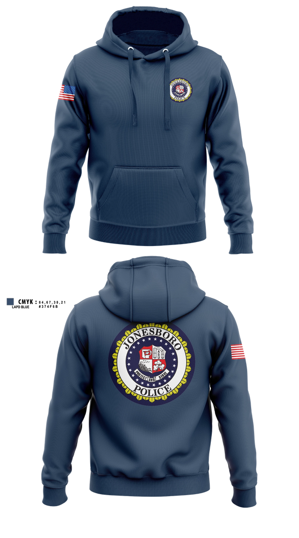 Hoodie, Jonesboro Police Department, Police, Teamtime, Team time, sublimation, custom sports apparel, team uniforms, spirit wear, spiritwear, sports uniforms, custom shirts, team store, custom team store, fundraiser sports, apparel fundraiser
