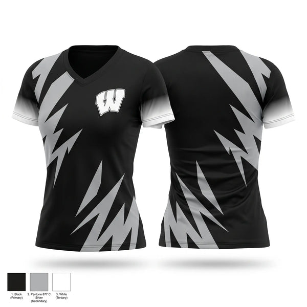 Womens Short Sleeve Vneck Shirt, Westside Renegades, Cross Country, Teamtime, Team time, sublimation, custom sports apparel, team uniforms, spirit wear, spiritwear, sports uniforms, custom shirts, team store, custom team store, fundraiser sports, apparel fundraiser
