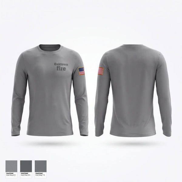 Long Sleeve Performance Shirt, Oaktown fire, Fire Department, Teamtime, Team time, sublimation, custom sports apparel, team uniforms, spirit wear, spiritwear, sports uniforms, custom shirts, team store, custom team store, fundraiser sports, apparel fundraiser