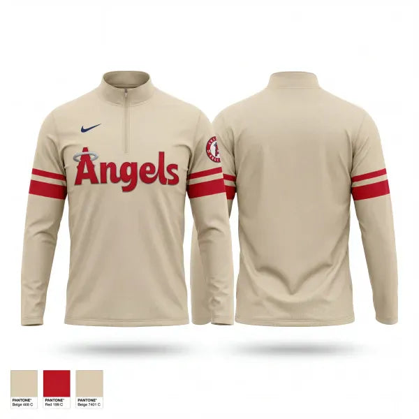 Quarter Zip Jacket, Angels, Baseball, Teamtime, Team time, sublimation, custom sports apparel, team uniforms, spirit wear, spiritwear, sports uniforms, custom shirts, team store, custom team store, fundraiser sports, apparel fundraiser