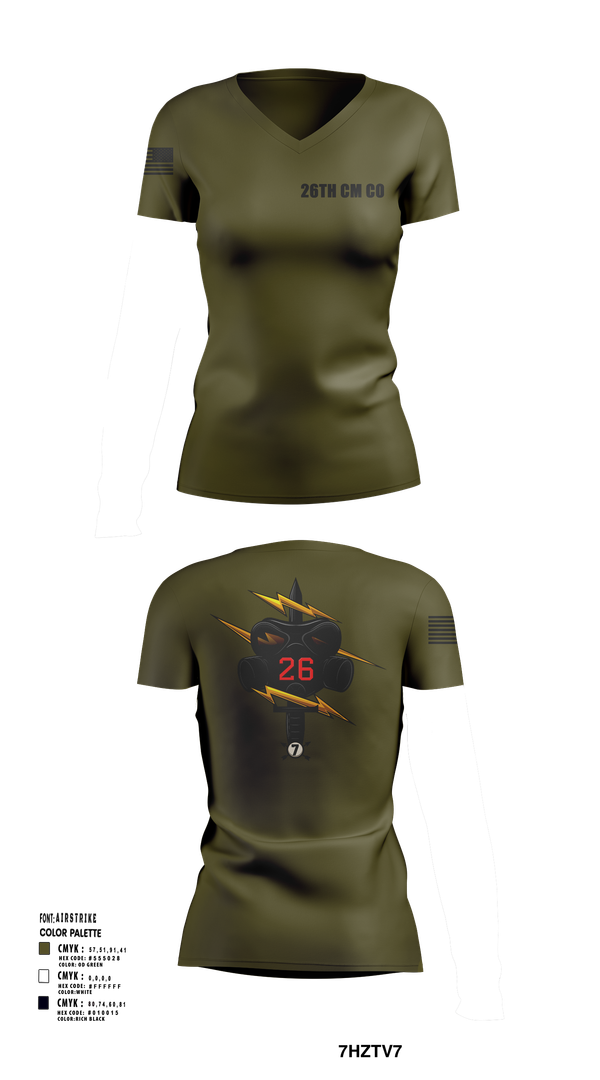 Womens Short Sleeve Vneck Shirt, 26th CM Co, , Teamtime, Team time, sublimation, custom sports apparel, team uniforms, spirit wear, spiritwear, sports uniforms, custom shirts, team store, custom team store, fundraiser sports, apparel fundraiser