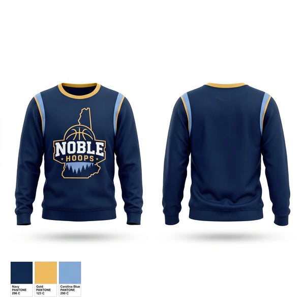 Crew Neck Sweatshirt, Noble Hoops, Women's Basketball, Teamtime, Team time, sublimation, custom sports apparel, team uniforms, spirit wear, spiritwear, sports uniforms, custom shirts, team store, custom team store, fundraiser sports, apparel fundraiser