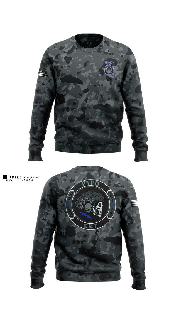 Crew Neck Sweatshirt, Prairieville Township police, Police, Teamtime, Team time, sublimation, custom sports apparel, team uniforms, spirit wear, spiritwear, sports uniforms, custom shirts, team store, custom team store, fundraiser sports, apparel fundraiser