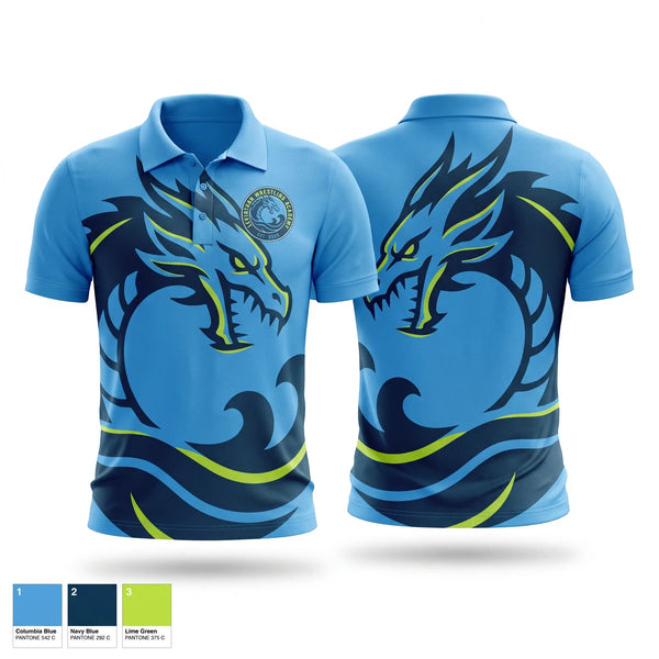 Short Sleeve Performance Polo, Leviathan Wrestling Academy, Wrestling, Teamtime, Team time, sublimation, custom sports apparel, team uniforms, spirit wear, spiritwear, sports uniforms, custom shirts, team store, custom team store, fundraiser sports, apparel fundraiser