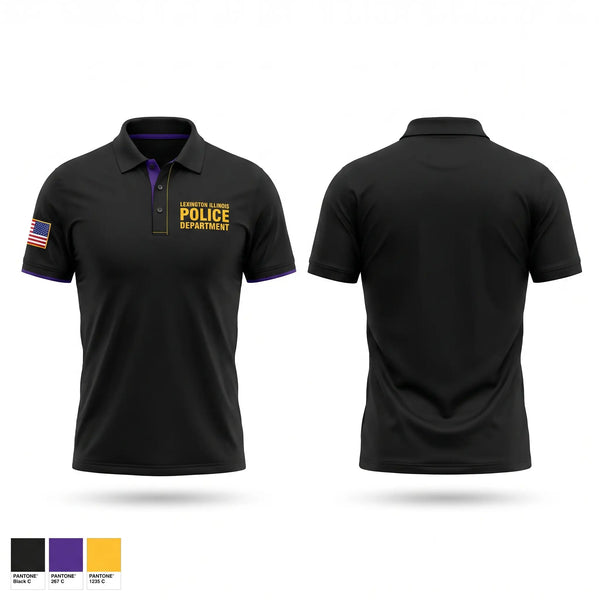 Short Sleeve Performance Polo, Lexington Illinois Police Department, Police, Teamtime, Team time, sublimation, custom sports apparel, team uniforms, spirit wear, spiritwear, sports uniforms, custom shirts, team store, custom team store, fundraiser sports, apparel fundraiser