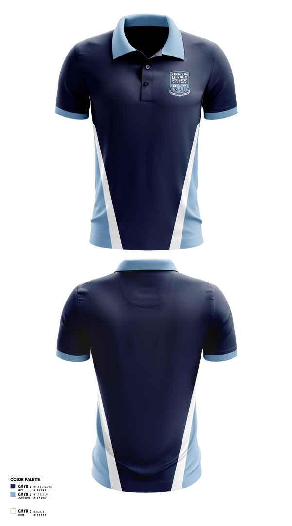 Short Sleeve Performance Polo, Kingdom Legacy Athletics Academy, , Teamtime, Team time, sublimation, custom sports apparel, team uniforms, spirit wear, spiritwear, sports uniforms, custom shirts, team store, custom team store, fundraiser sports, apparel fundraiser