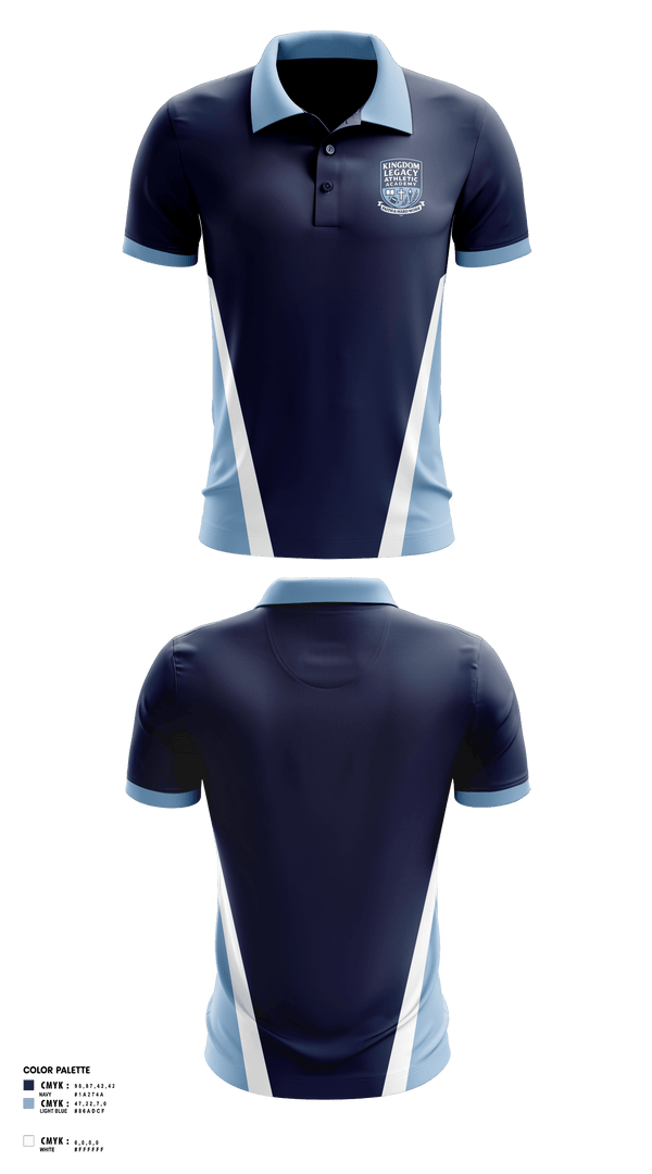 Short Sleeve Performance Polo, Kingdom Legacy Athletics Academy, , Teamtime, Team time, sublimation, custom sports apparel, team uniforms, spirit wear, spiritwear, sports uniforms, custom shirts, team store, custom team store, fundraiser sports, apparel fundraiser