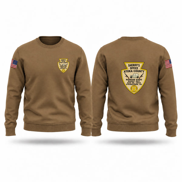 Crew Neck Sweatshirt, Atoka County Sheriff’s Office, Police, Teamtime, Team time, sublimation, custom sports apparel, team uniforms, spirit wear, spiritwear, sports uniforms, custom shirts, team store, custom team store, fundraiser sports, apparel fundraiser