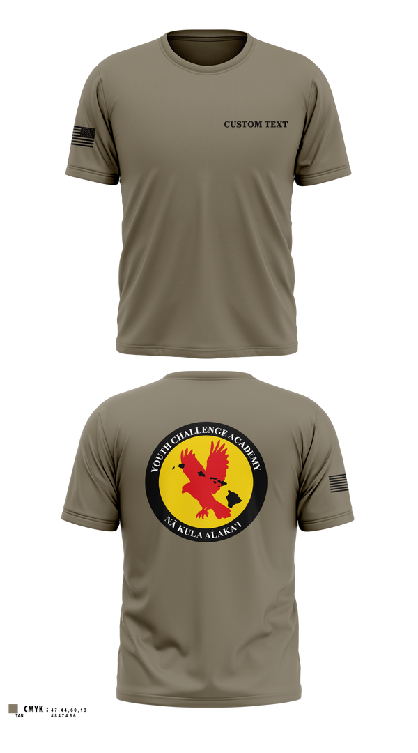 Old School Cotton Feel Shirt, Youth Challenge Academy, National Guard, Teamtime, Team time, sublimation, custom sports apparel, team uniforms, spirit wear, spiritwear, sports uniforms, custom shirts, team store, custom team store, fundraiser sports, apparel fundraiser