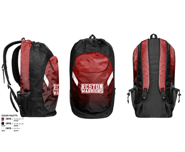 Gear Bag, Reston Warriors, Baseball, Teamtime, Team time, sublimation, custom sports apparel, team uniforms, spirit wear, spiritwear, sports uniforms, custom shirts, team store, custom team store, fundraiser sports, apparel fundraiser