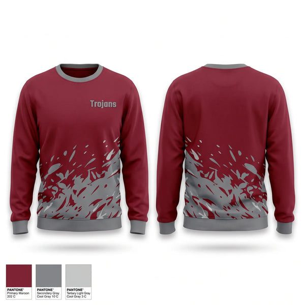 Crew Neck Sweatshirt, Trojans, Softball, Teamtime, Team time, sublimation, custom sports apparel, team uniforms, spirit wear, spiritwear, sports uniforms, custom shirts, team store, custom team store, fundraiser sports, apparel fundraiser