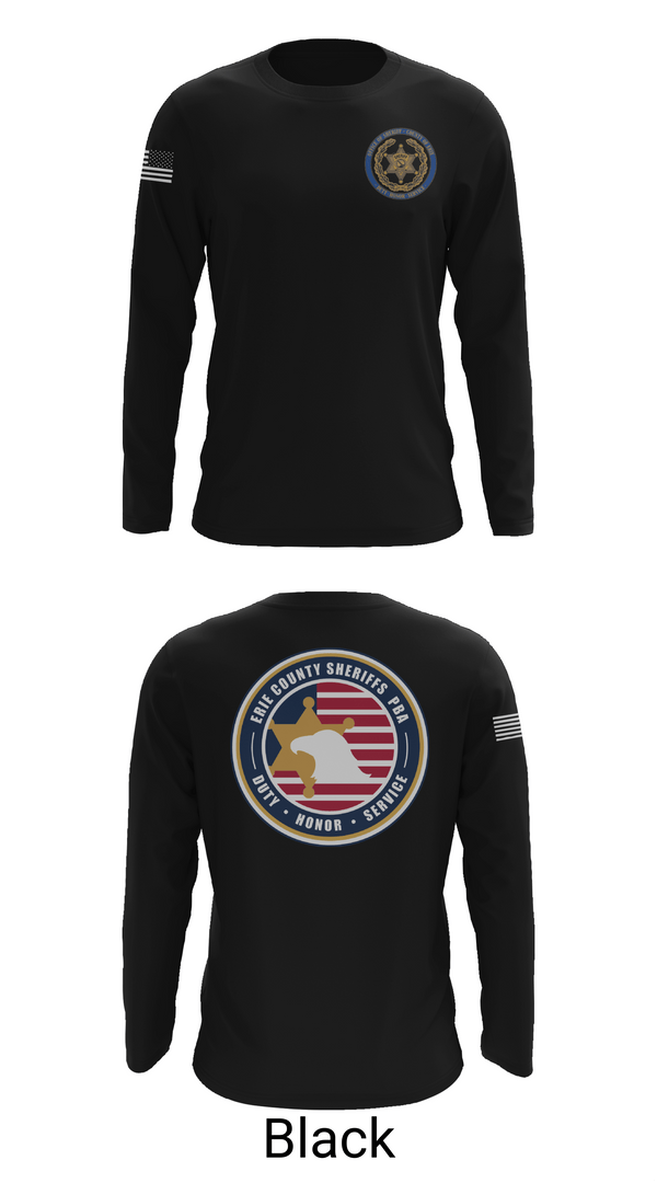 Long Sleeve Performance Shirt, Erie County Sheriff's Office PBA, Police, Teamtime, Team time, sublimation, custom sports apparel, team uniforms, spirit wear, spiritwear, sports uniforms, custom shirts, team store, custom team store, fundraiser sports, apparel fundraiser