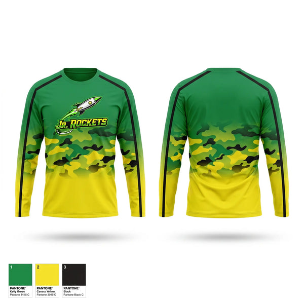 Long Sleeve Performance Shirt, Jr.Rockets Baseball Club, Baseball, Teamtime, Team time, sublimation, custom sports apparel, team uniforms, spirit wear, spiritwear, sports uniforms, custom shirts, team store, custom team store, fundraiser sports, apparel fundraiser