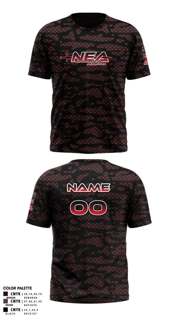 Short Sleeve Performance Shirt, Northeastern Assassins, E-Sports, Teamtime, Team time, sublimation, custom sports apparel, team uniforms, spirit wear, spiritwear, sports uniforms, custom shirts, team store, custom team store, fundraiser sports, apparel fundraiser