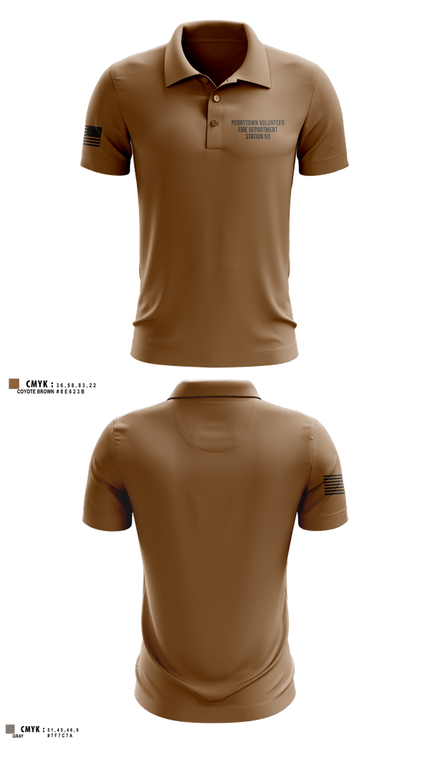 Short Sleeve Performance Polo, Perrytown Volunteer Fire Department, Fire Department, Teamtime, Team time, sublimation, custom sports apparel, team uniforms, spirit wear, spiritwear, sports uniforms, custom shirts, team store, custom team store, fundraiser sports, apparel fundraiser