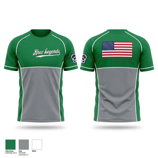 Short Sleeve Performance Shirt, Knox Legends, Baseball, Teamtime, Team time, sublimation, custom sports apparel, team uniforms, spirit wear, spiritwear, sports uniforms, custom shirts, team store, custom team store, fundraiser sports, apparel fundraiser
