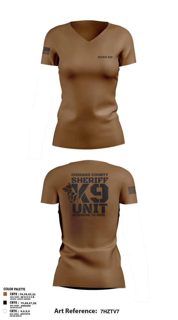 Womens Short Sleeve Vneck Shirt, Chisago County K9 Unit, , Teamtime, Team time, sublimation, custom sports apparel, team uniforms, spirit wear, spiritwear, sports uniforms, custom shirts, team store, custom team store, fundraiser sports, apparel fundraiser