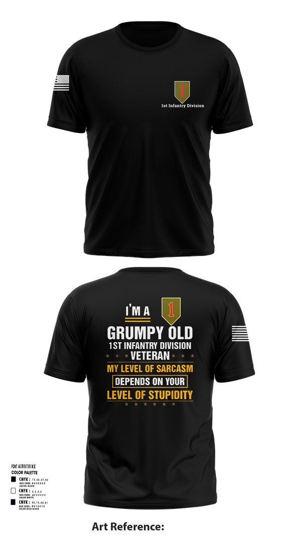 Short Sleeve Performance Shirt, 1st Infantry Division, , Teamtime, Team time, sublimation, custom sports apparel, team uniforms, spirit wear, spiritwear, sports uniforms, custom shirts, team store, custom team store, fundraiser sports, apparel fundraiser
