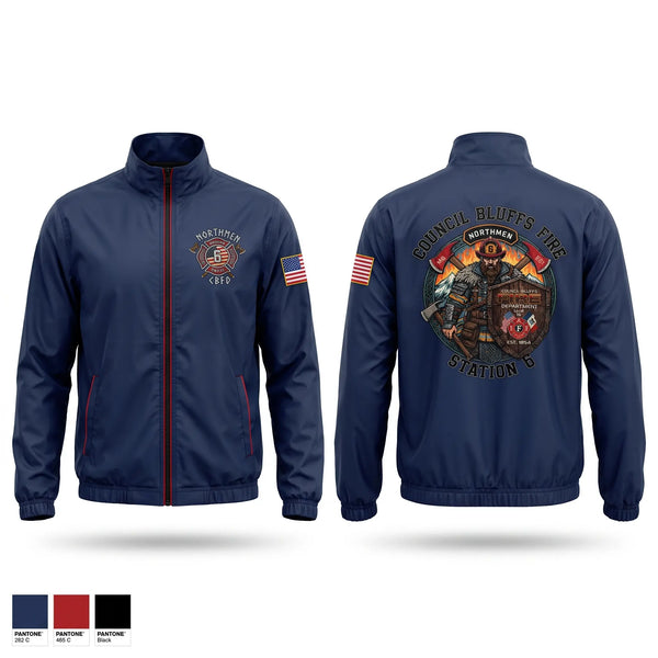 Windbreaker, Northmen, Fire Department, Teamtime, Team time, sublimation, custom sports apparel, team uniforms, spirit wear, spiritwear, sports uniforms, custom shirts, team store, custom team store, fundraiser sports, apparel fundraiser