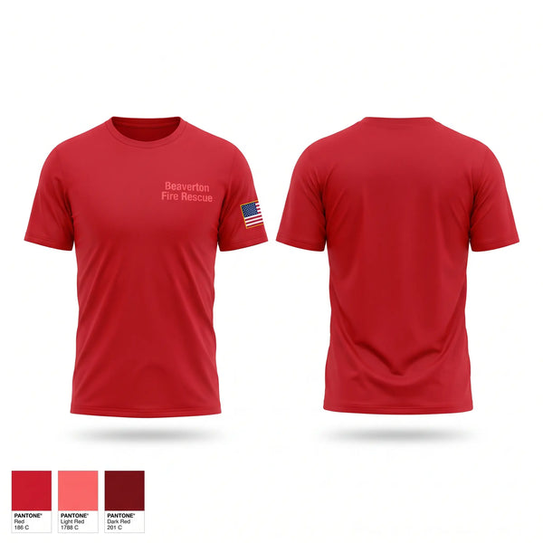 Short Sleeve Performance Shirt, Beaverton Fire Rescue, Fire Department, Teamtime, Team time, sublimation, custom sports apparel, team uniforms, spirit wear, spiritwear, sports uniforms, custom shirts, team store, custom team store, fundraiser sports, apparel fundraiser