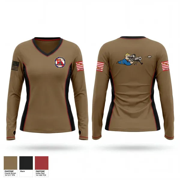 Womens Long Sleeve Vneck Shirt, USS JEFFERSON CITY (SSN-759), Navy, Teamtime, Team time, sublimation, custom sports apparel, team uniforms, spirit wear, spiritwear, sports uniforms, custom shirts, team store, custom team store, fundraiser sports, apparel fundraiser