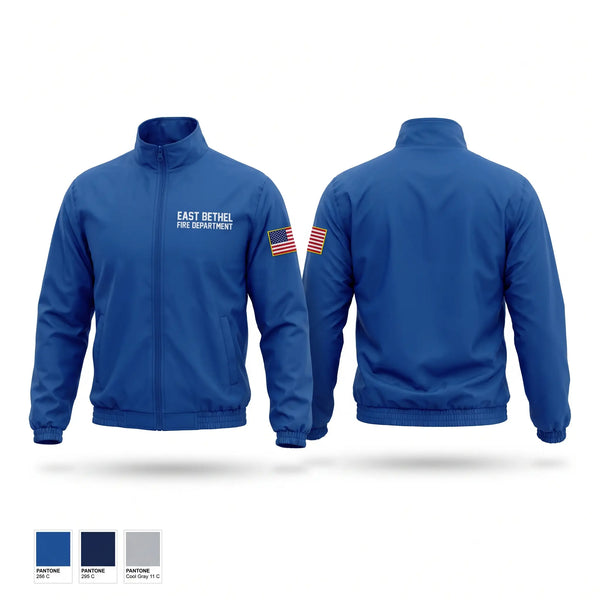 Windbreaker, East Bethel Fire Department, Fire Department, Teamtime, Team time, sublimation, custom sports apparel, team uniforms, spirit wear, spiritwear, sports uniforms, custom shirts, team store, custom team store, fundraiser sports, apparel fundraiser