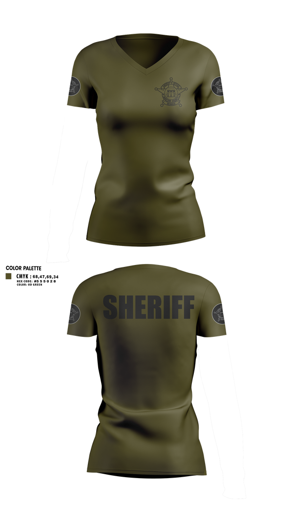 Womens Short Sleeve Vneck Shirt, Bartow County Sheriff’s Office, Police, Teamtime, Team time, sublimation, custom sports apparel, team uniforms, spirit wear, spiritwear, sports uniforms, custom shirts, team store, custom team store, fundraiser sports, apparel fundraiser