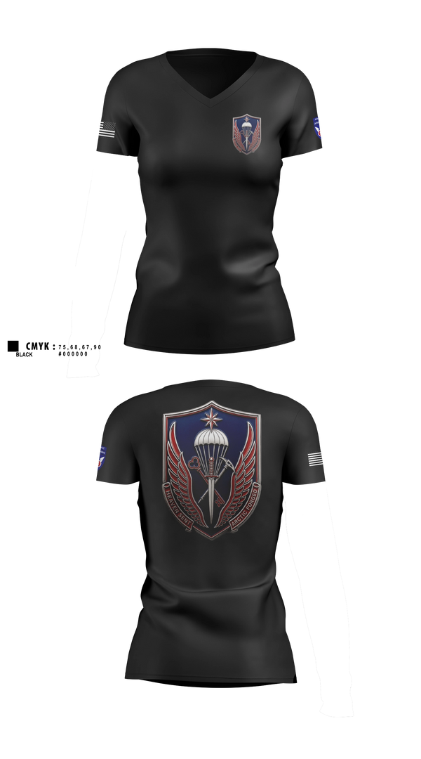 Womens Short Sleeve Vneck Shirt, 11th ADSB, Army, Teamtime, Team time, sublimation, custom sports apparel, team uniforms, spirit wear, spiritwear, sports uniforms, custom shirts, team store, custom team store, fundraiser sports, apparel fundraiser