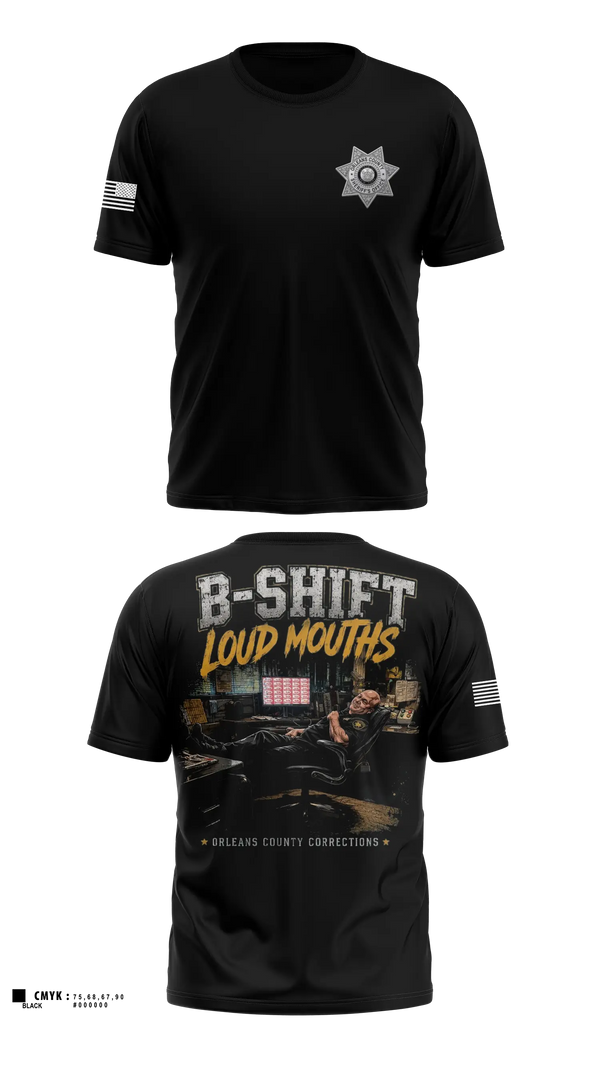 Short Sleeve Performance Shirt, Orleans County Corrections, Police, Teamtime, Team time, sublimation, custom sports apparel, team uniforms, spirit wear, spiritwear, sports uniforms, custom shirts, team store, custom team store, fundraiser sports, apparel fundraiser