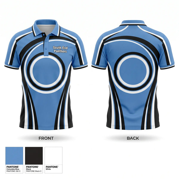 Short Sleeve Performance Polo, South End Panthers, Baseball, Teamtime, Team time, sublimation, custom sports apparel, team uniforms, spirit wear, spiritwear, sports uniforms, custom shirts, team store, custom team store, fundraiser sports, apparel fundraiser