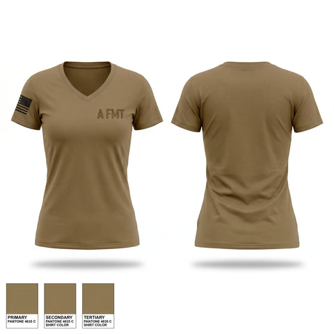 Womens Short Sleeve Vneck Shirt, A FMT, Army, Teamtime, Team time, sublimation, custom sports apparel, team uniforms, spirit wear, spiritwear, sports uniforms, custom shirts, team store, custom team store, fundraiser sports, apparel fundraiser