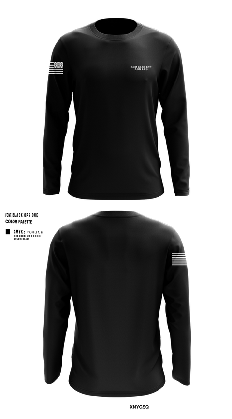 Long Sleeve Performance Shirt, Eco 51st INF ABN LRS, Army, Teamtime, Team time, sublimation, custom sports apparel, team uniforms, spirit wear, spiritwear, sports uniforms, custom shirts, team store, custom team store, fundraiser sports, apparel fundraiser